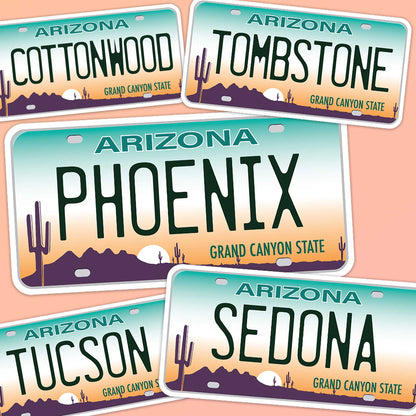 Arizona License Plate Stickers - Choose Your AZ City Decal
