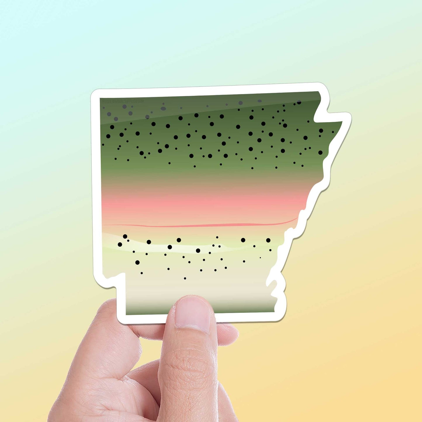Rainbow Trout Arkansas Fishing Sticker