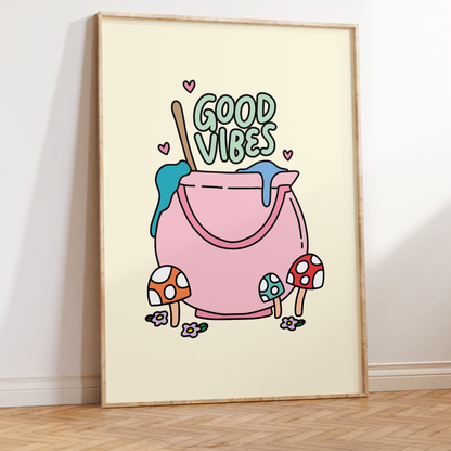 Good Vibes Unframed Art Print