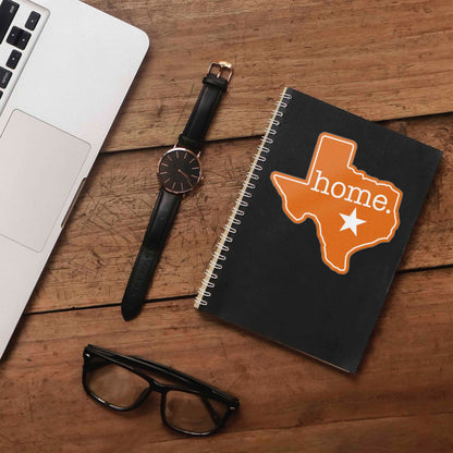 Home Austin Texas Map Sticker - Orange TX Sports Decal