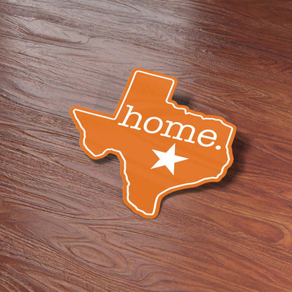 Home Austin Texas Map Sticker - Orange TX Sports Decal