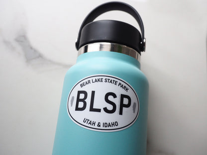 White Oval Bear Lake Idaho & Utah Sticker