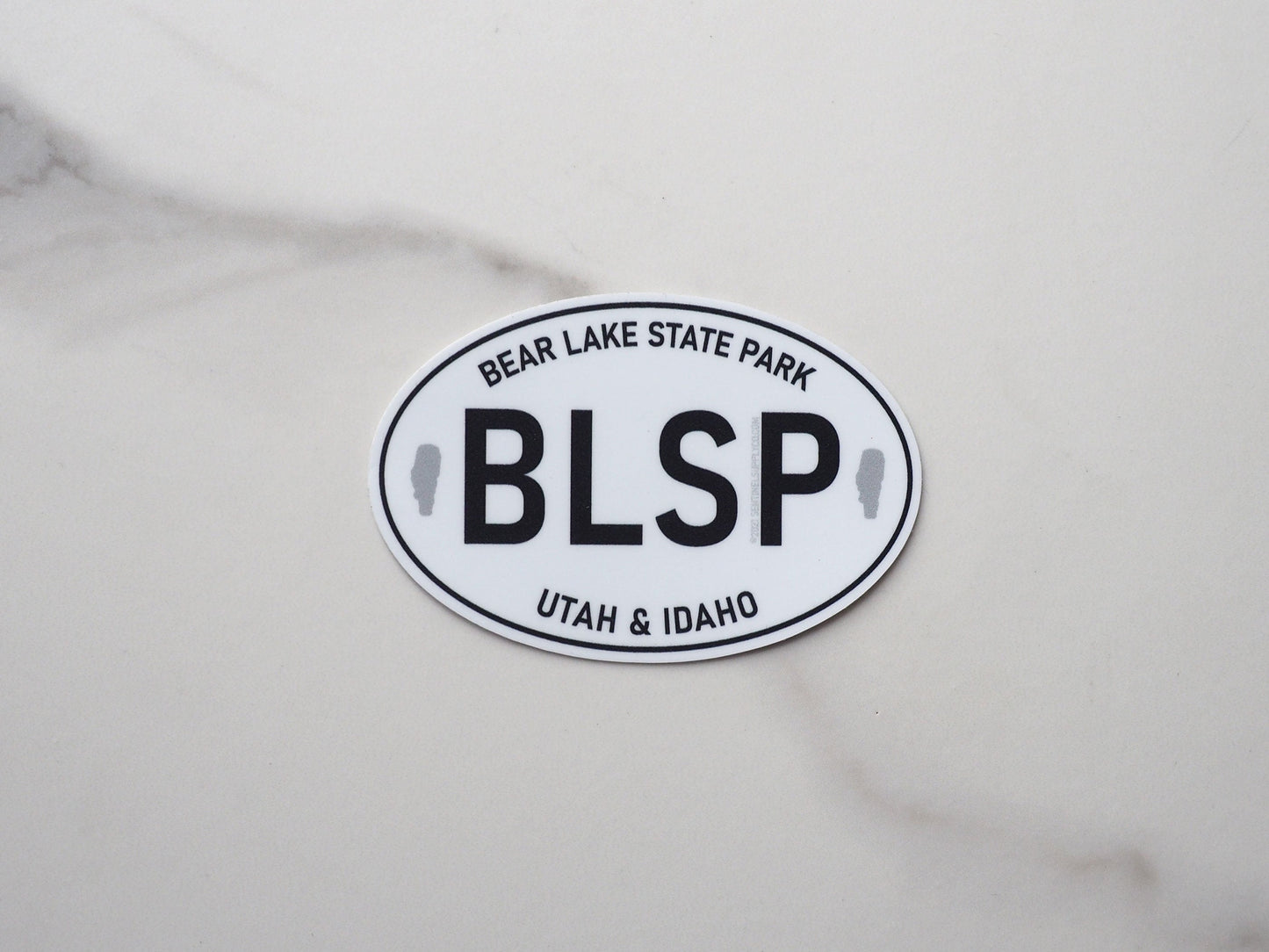 White Oval Bear Lake Idaho & Utah Sticker