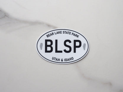 White Oval Bear Lake Idaho & Utah Sticker