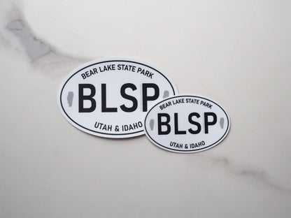 White Oval Bear Lake Idaho & Utah Sticker