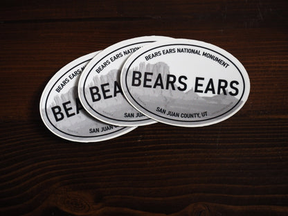 Bears Ears National Monument White Oval Sticker