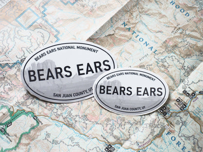 Bears Ears National Monument White Oval Sticker