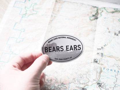 Bears Ears National Monument White Oval Sticker