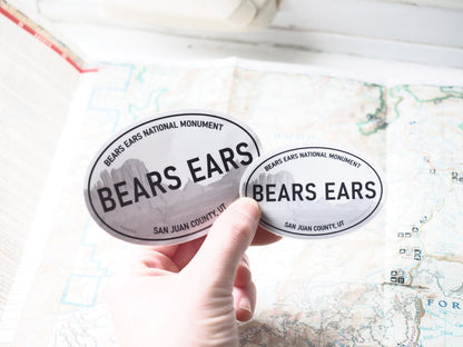 Bears Ears National Monument White Oval Sticker