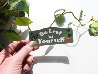 Be-Leaf in Yourself Cute Plant Sticker