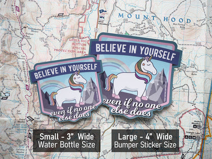 Unicorn Believe in Yourself Vinyl Sticker
