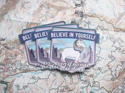 Unicorn Believe in Yourself Vinyl Sticker