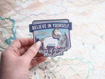 Unicorn Believe in Yourself Vinyl Sticker
