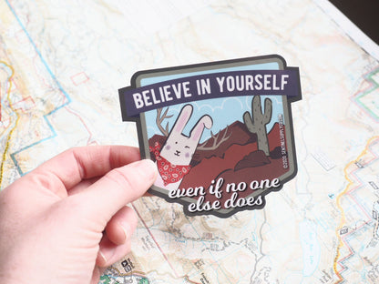 Jackalope Believe in Yourself Desert Sticker