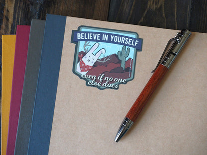Jackalope Believe in Yourself Desert Sticker