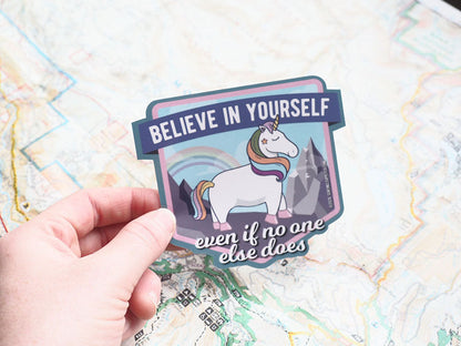 Unicorn Believe in Yourself Vinyl Sticker