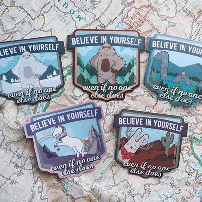 Believe in Yourself Cryptid Pack -Set of 5 Vinyl Stickers