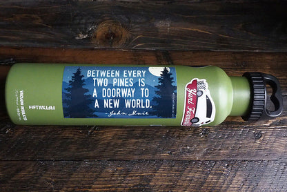 John Muir Quote Sticker - Between Every Two Pines