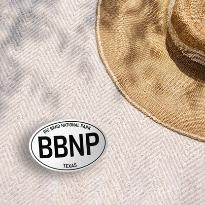 White Oval Big Bend National Park Texas Sticker