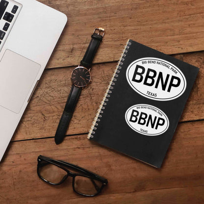 White Oval Big Bend National Park Texas Sticker