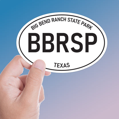 White Oval Big Bend Ranch State Park Sticker