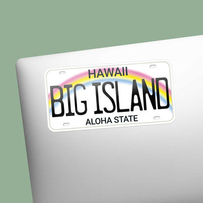Hawaii License Plate Sticker - Choose Your City or Hawaiian Phrase Decal