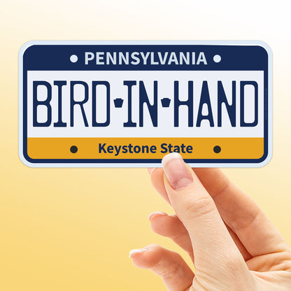 Bird in Hand PA License Plate Sticker