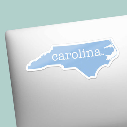 Light Blue North Carolina Sticker - Cute NC Decal