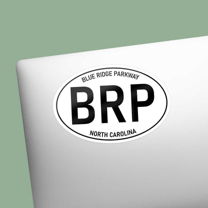 Blue Ridge Parkway White Oval Sticker - Virginia & North Carolina Decals