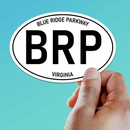 Blue Ridge Parkway White Oval Sticker - Virginia & North Carolina Decals