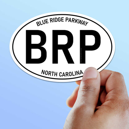 Blue Ridge Parkway White Oval Sticker - Virginia & North Carolina Decals