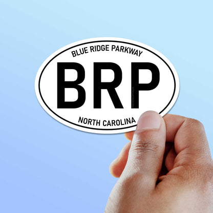 Blue Ridge Parkway White Oval Sticker - Virginia & North Carolina Decals