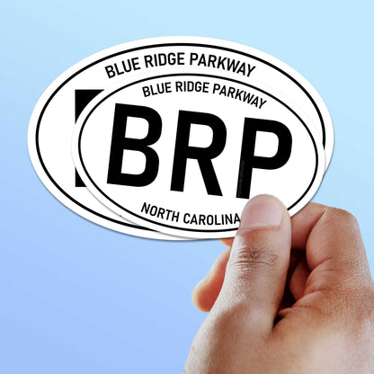 Blue Ridge Parkway White Oval Sticker - Virginia & North Carolina Decals