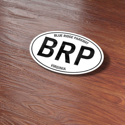 Blue Ridge Parkway White Oval Sticker - Virginia & North Carolina Decals