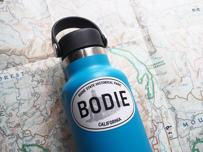 Bodie Ghost Town White Oval Sticker 3" & 4"