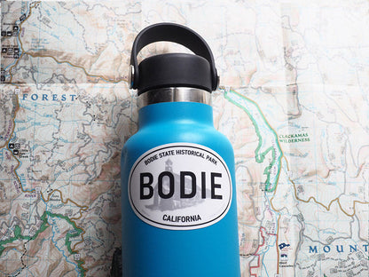 Bodie Ghost Town White Oval Sticker 3" & 4"