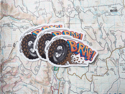 BRAP Off Road Motorcycle Sticker