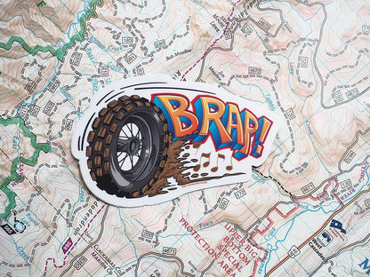 BRAP Off Road Motorcycle Sticker