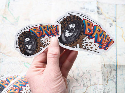 BRAP Off Road Motorcycle Sticker