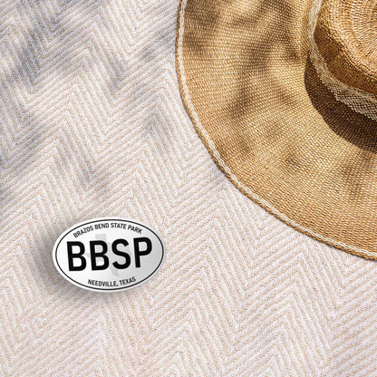 Brazos Bend State Park Texas White Oval Sticker