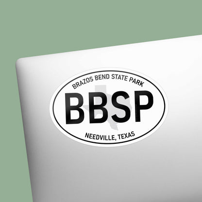 Brazos Bend State Park Texas White Oval Sticker