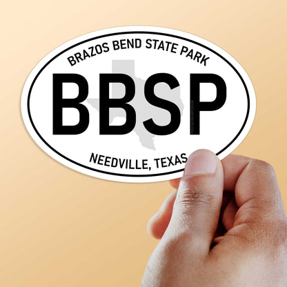Brazos Bend State Park Texas White Oval Sticker
