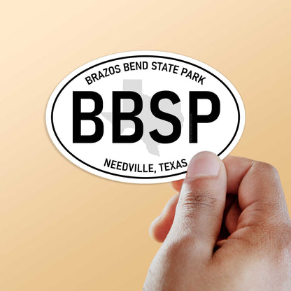 Brazos Bend State Park Texas White Oval Sticker
