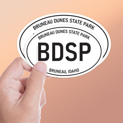White Oval Bruneau Dunes Idaho Sticker