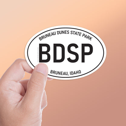 White Oval Bruneau Dunes Idaho Sticker