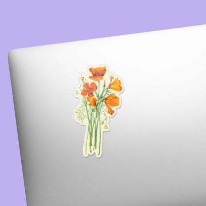 Mini California Poppy Sticker