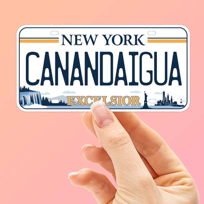 New York License Plate Sticker - Choose from 25+ NY Cities