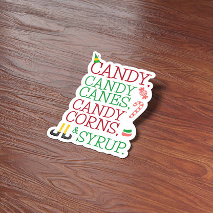 Candy Canes Christmas Movie Quote Sticker