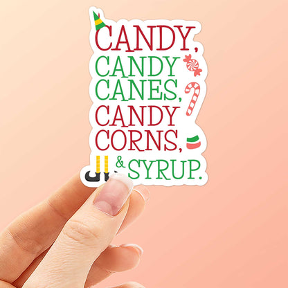 Candy Canes Christmas Movie Quote Sticker