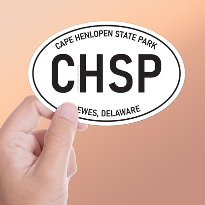 White Oval Cape Henlopen State Park Sticker
